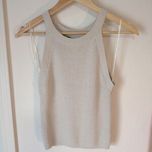 Cream knitted halter